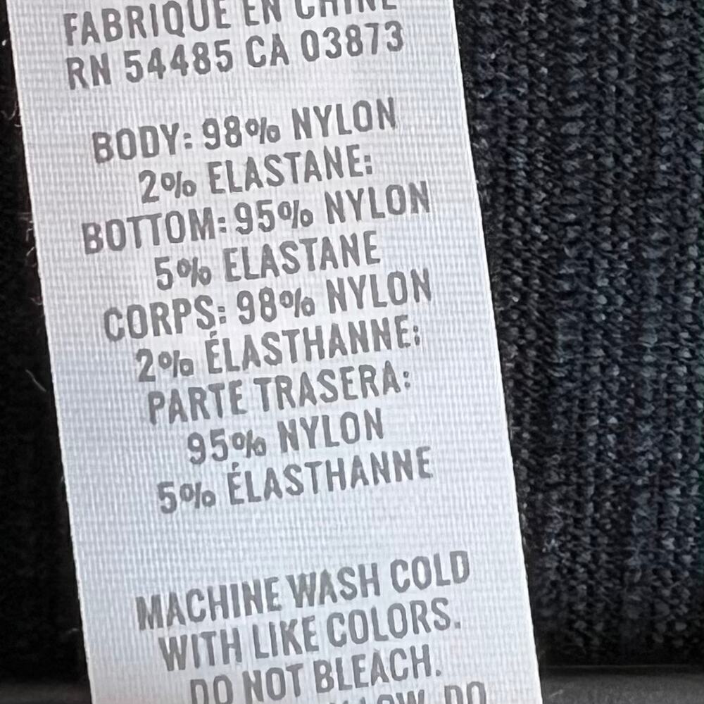 NWT Offline Aerie Seamless Cable Square Neck Long Sleeve T-Shirt XL True Black - Picture 6 of 7